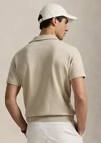 Loopback Fleece Polo Collar Short Sleeve Sweatshirt