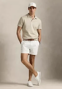 Loopback Fleece Polo Collar Short Sleeve Sweatshirt