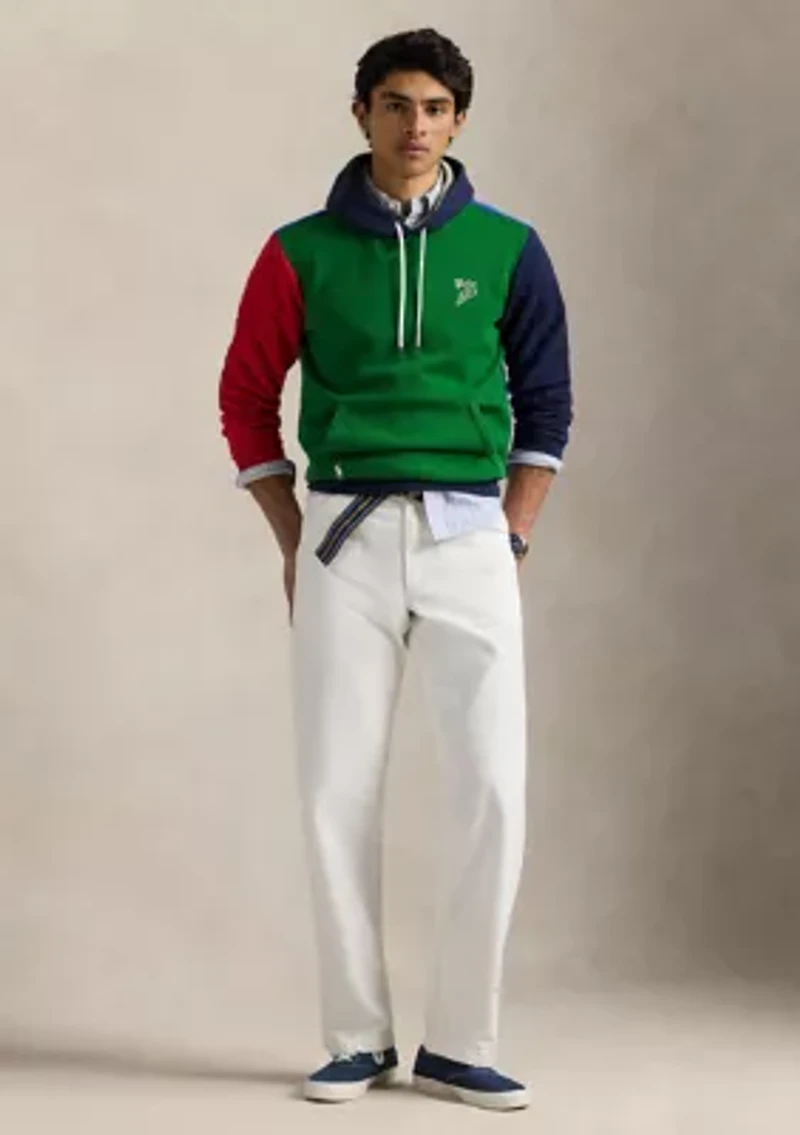 Color-Blocked Double-Knit Mesh Hoodie