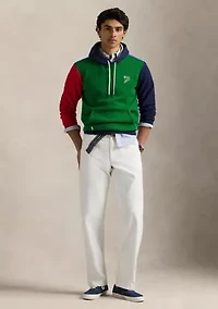 Color-Blocked Double-Knit Mesh Hoodie