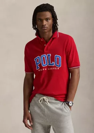 Classic Fit Logo Mesh Polo Shirt