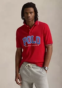 Classic Fit Logo Mesh Polo Shirt