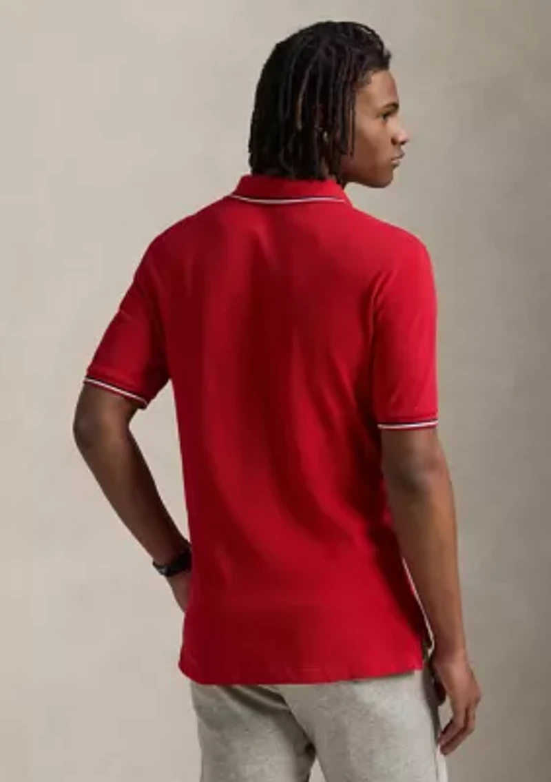 Classic Fit Logo Mesh Polo Shirt