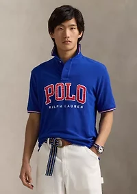 Classic Fit Logo Mesh Polo Shirt