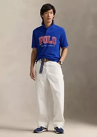 Classic Fit Logo Mesh Polo Shirt