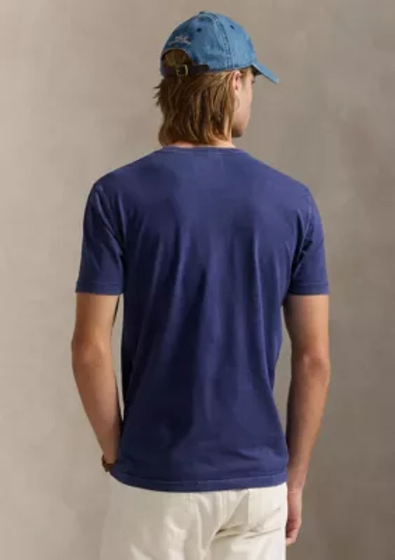 Slub Jersey Short-Sleeve Henley Shirt