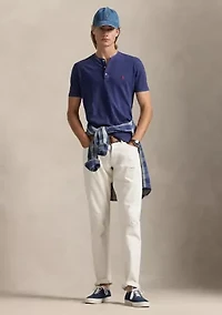 Slub Jersey Short-Sleeve Henley Shirt