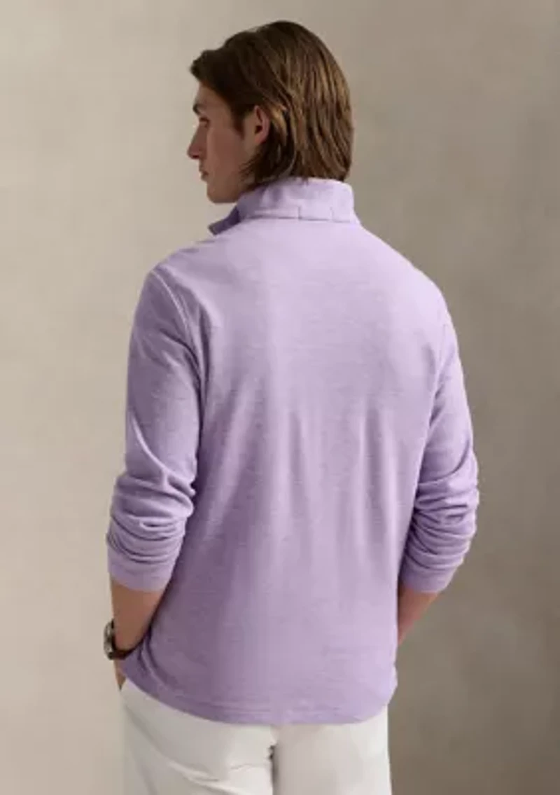 Cotton Blend Jacquard Pullover Sweater