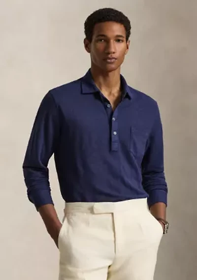 Linen Mesh Polo Shirt