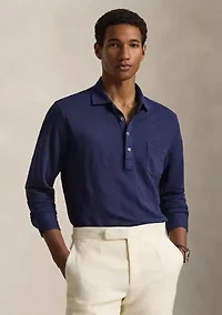 Linen Mesh Polo Shirt