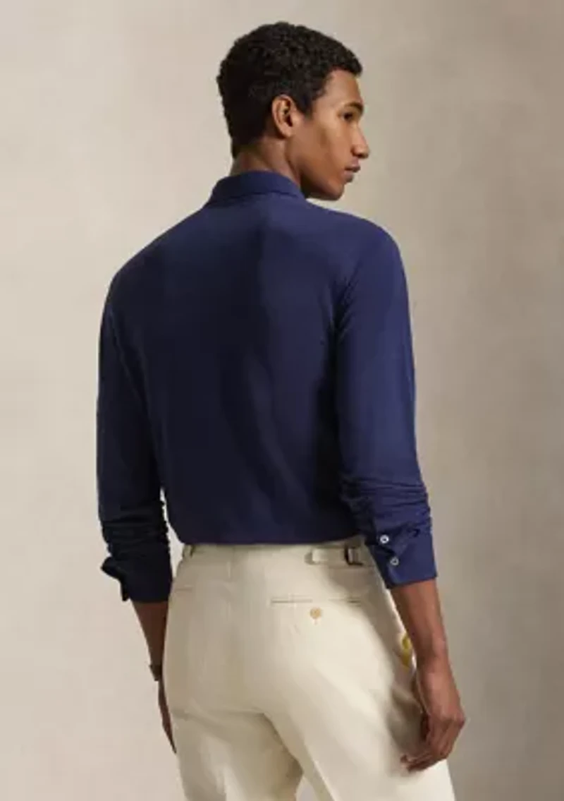 Linen Mesh Polo Shirt