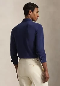Linen Mesh Polo Shirt