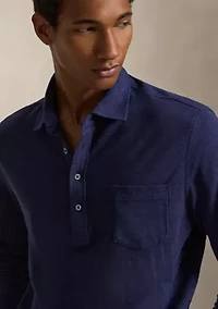 Linen Mesh Polo Shirt