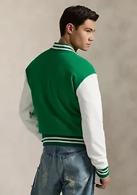 Fleece Graphic Baseball Jacket
