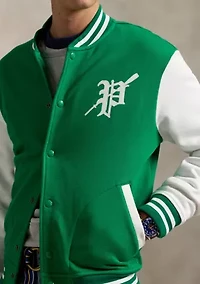 Fleece Graphic Baseball Jacket