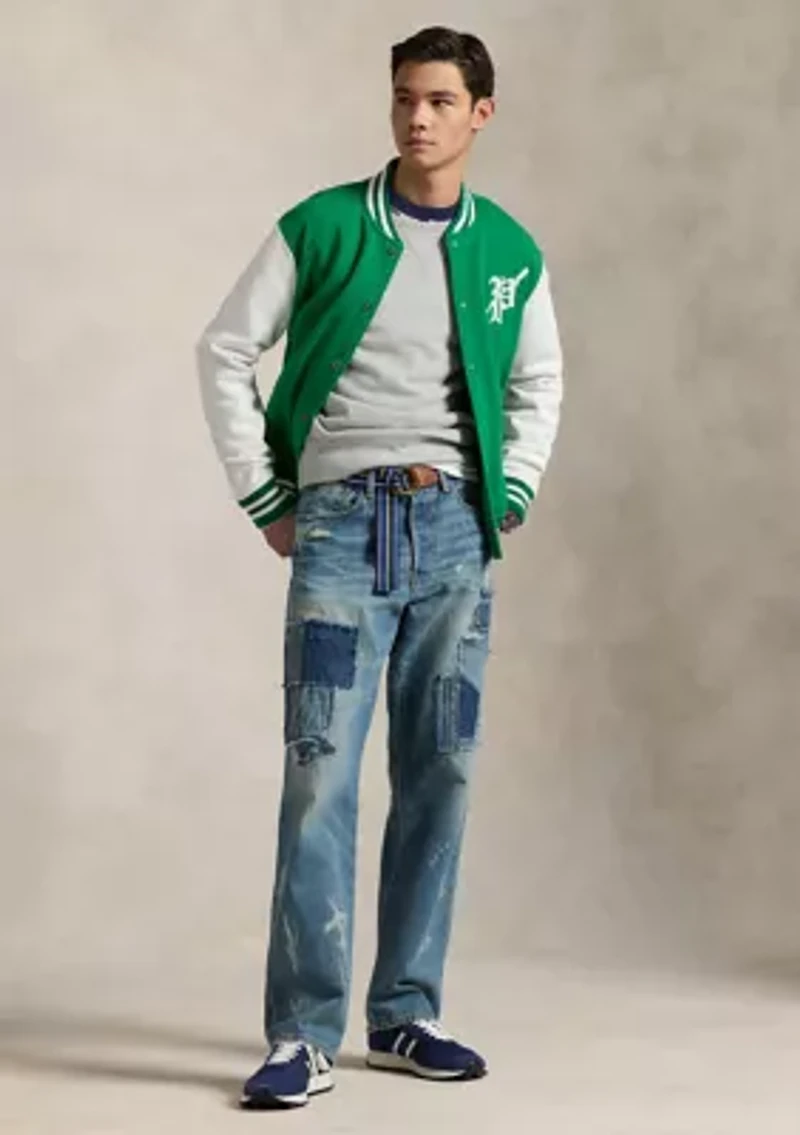 Fleece Graphic Baseball Jacket