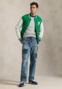 Fleece Graphic Baseball Jacket