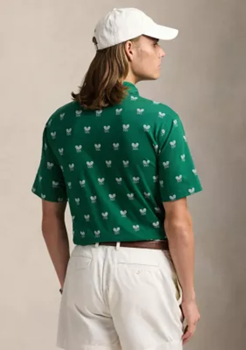 Classic Fit Racquet-Print Polo Shirt