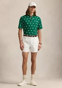 Classic Fit Racquet-Print Polo Shirt