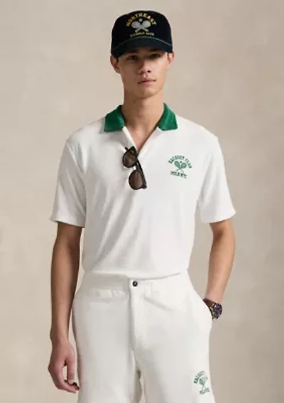 Standard Fit Terry Graphic Polo Shirt