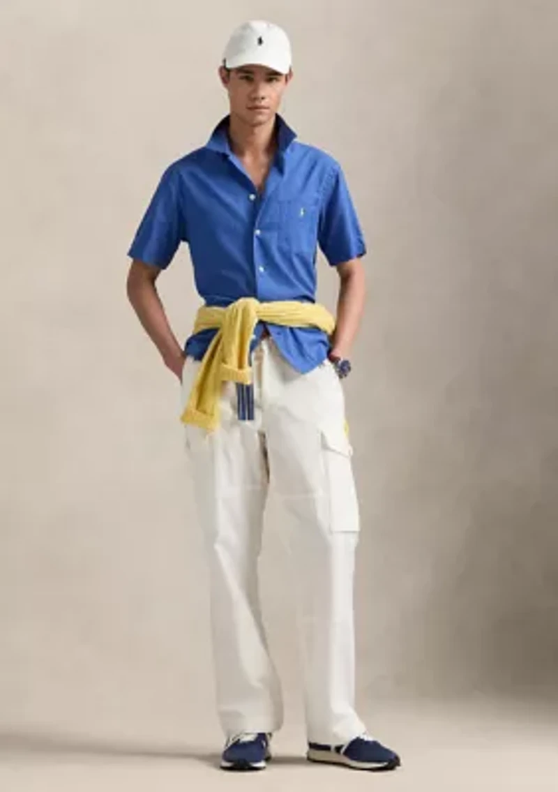 Classic Fit Linen Cotton Camp Shirt