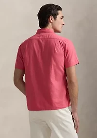 Classic Fit Linen Cotton Camp Shirt