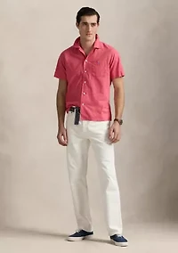 Classic Fit Linen Cotton Camp Shirt