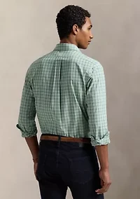 Classic Fit Checked Stretch Poplin Shirt