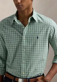 Classic Fit Checked Stretch Poplin Shirt