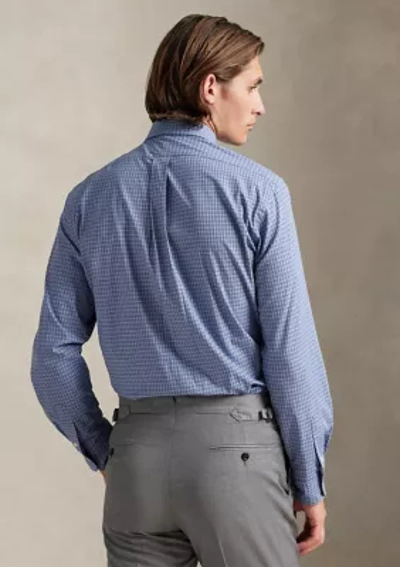 Classic Fit Checked Stretch Poplin Shirt