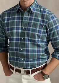Classic Fit Plaid Oxford Shirt