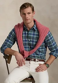 Classic Fit Plaid Oxford Shirt