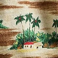 Classic Fit Tropical Linen Cotton Polo Shirt