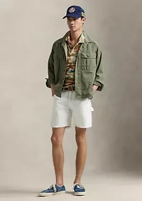 Classic Fit Tropical Linen Cotton Polo Shirt