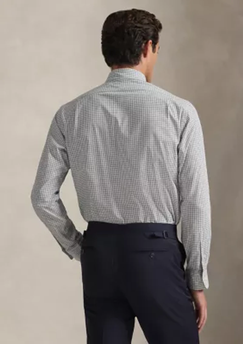 Classic Fit Plaid Stretch Poplin Shirt