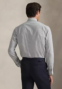 Classic Fit Plaid Stretch Poplin Shirt