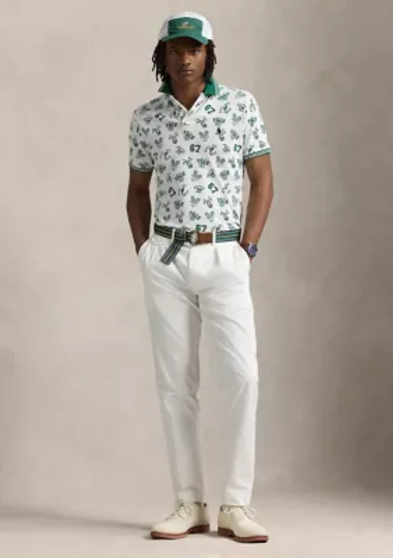 Classic Fit Print Mesh Polo Shirt