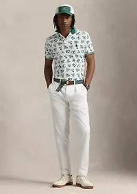 Classic Fit Print Mesh Polo Shirt