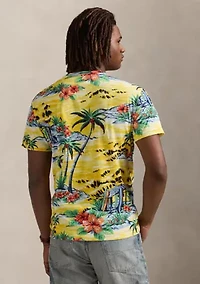 Classic Fit Beach Print Jersey T-Shirt