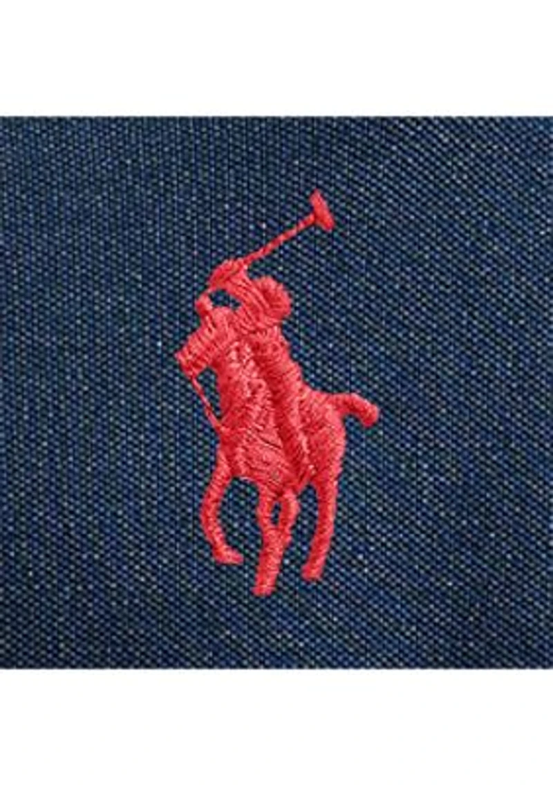 Men's Custom Slim Fit Indigo Mesh Polo Shirt
