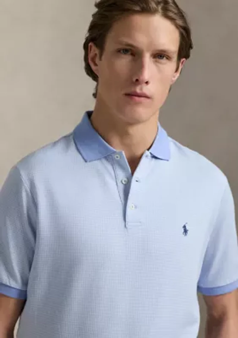 Classic Houndstooth Jersey Polo Shirt
