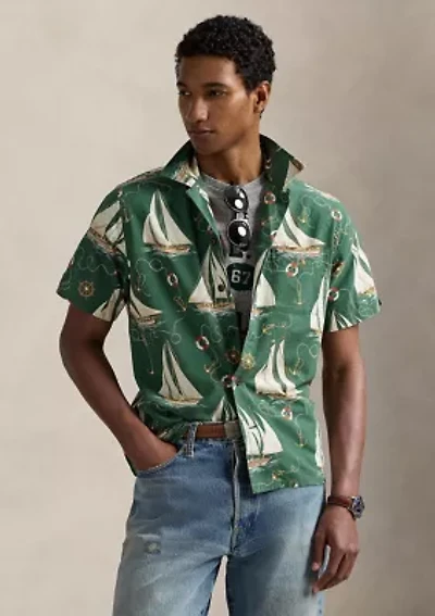 Classic Fit Sailboat Oxford Camp Shirt