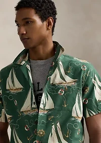 Classic Fit Sailboat Oxford Camp Shirt