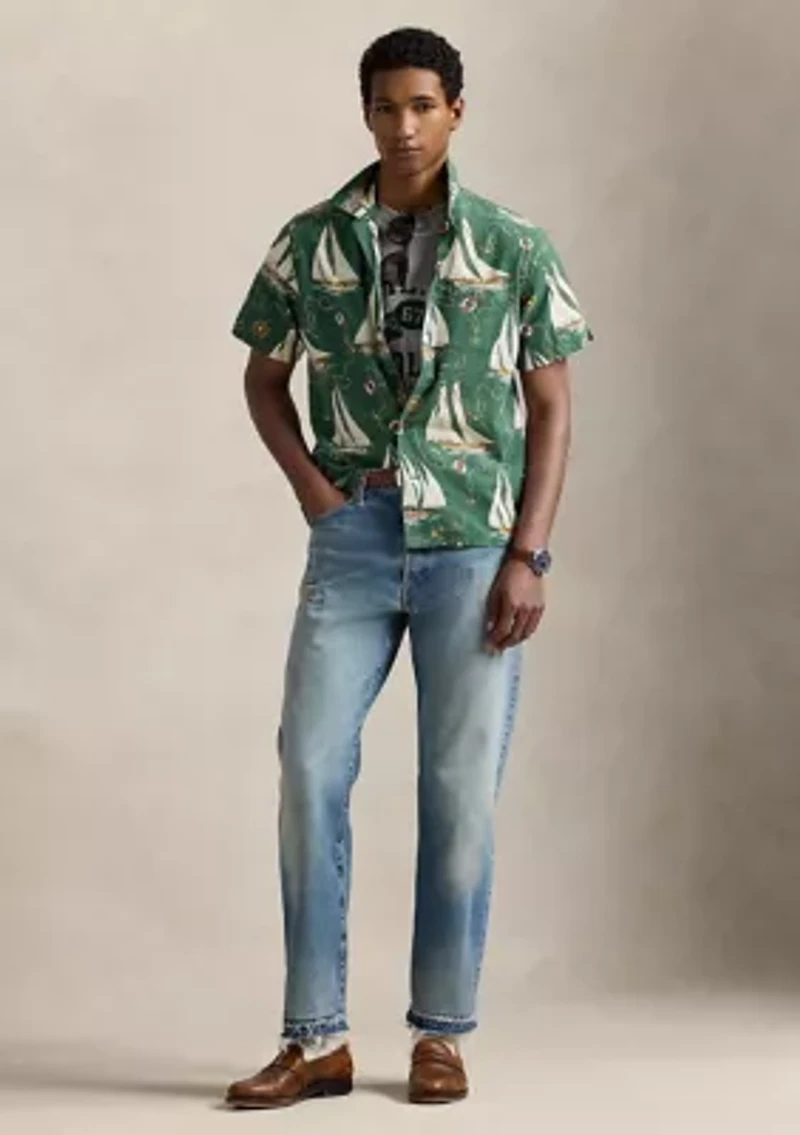 Classic Fit Sailboat Oxford Camp Shirt