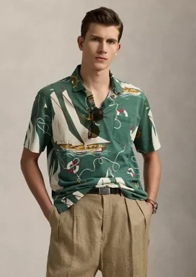 Classic Fit Sailboat Jersey Polo Shirt
