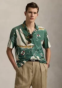 Classic Fit Sailboat Jersey Polo Shirt