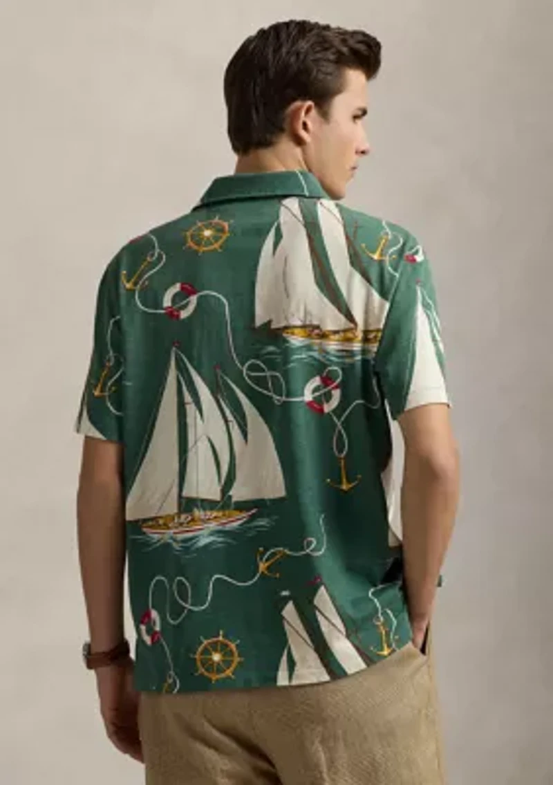 Classic Fit Sailboat Jersey Polo Shirt