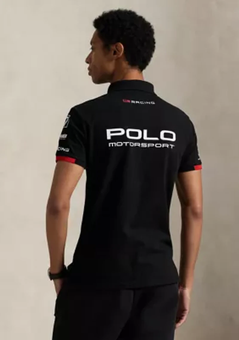 Custom Slim Fit Stretch Mesh Polo Shirt