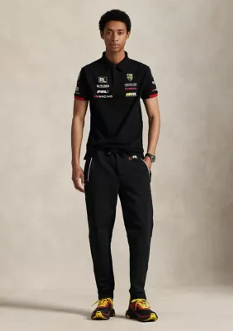 Custom Slim Fit Stretch Mesh Polo Shirt