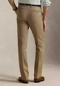 Straight Fit Houndstooth Twill Pants